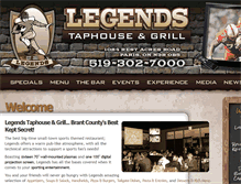 Tablet Screenshot of legendstaphouse.com